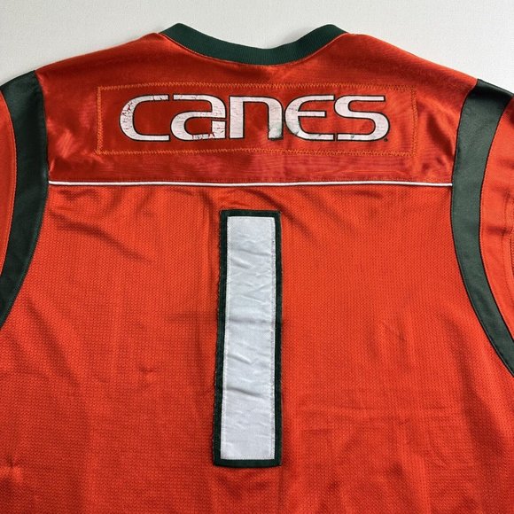 Vintage Nike Team Miami Hurricanes Basketball Jersey Mens Size 2XL Active Y2K - Picture 3 of 11